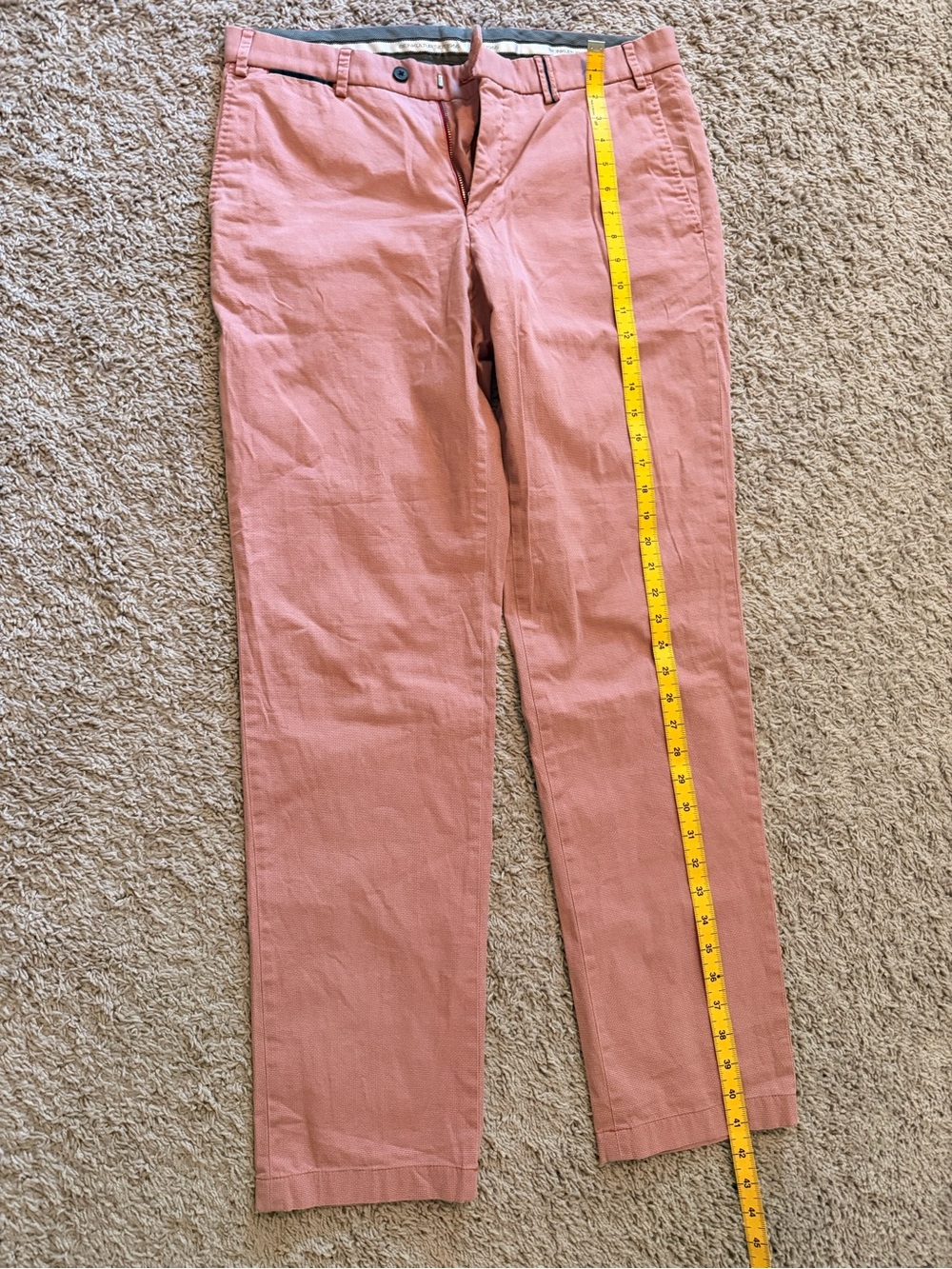 Men's Salmon Pink Chino Pants – Tailored Casual Wear